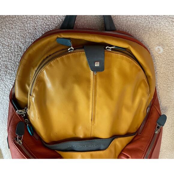 PIQUADRO Multi Color Genuine Leather & Vinyl Backpack and Laptop Bag - Picture 4 of 15